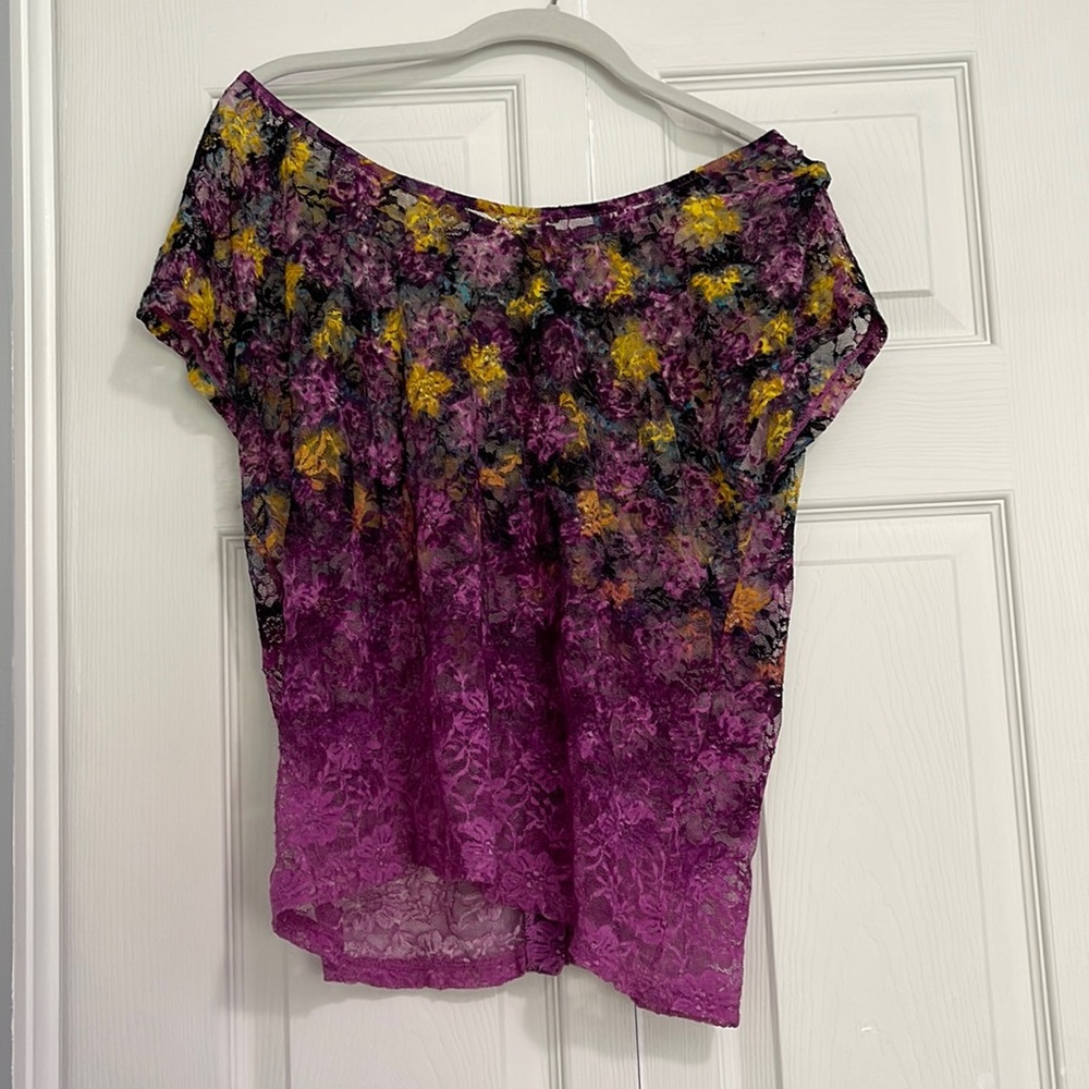 Lace ombré shirt